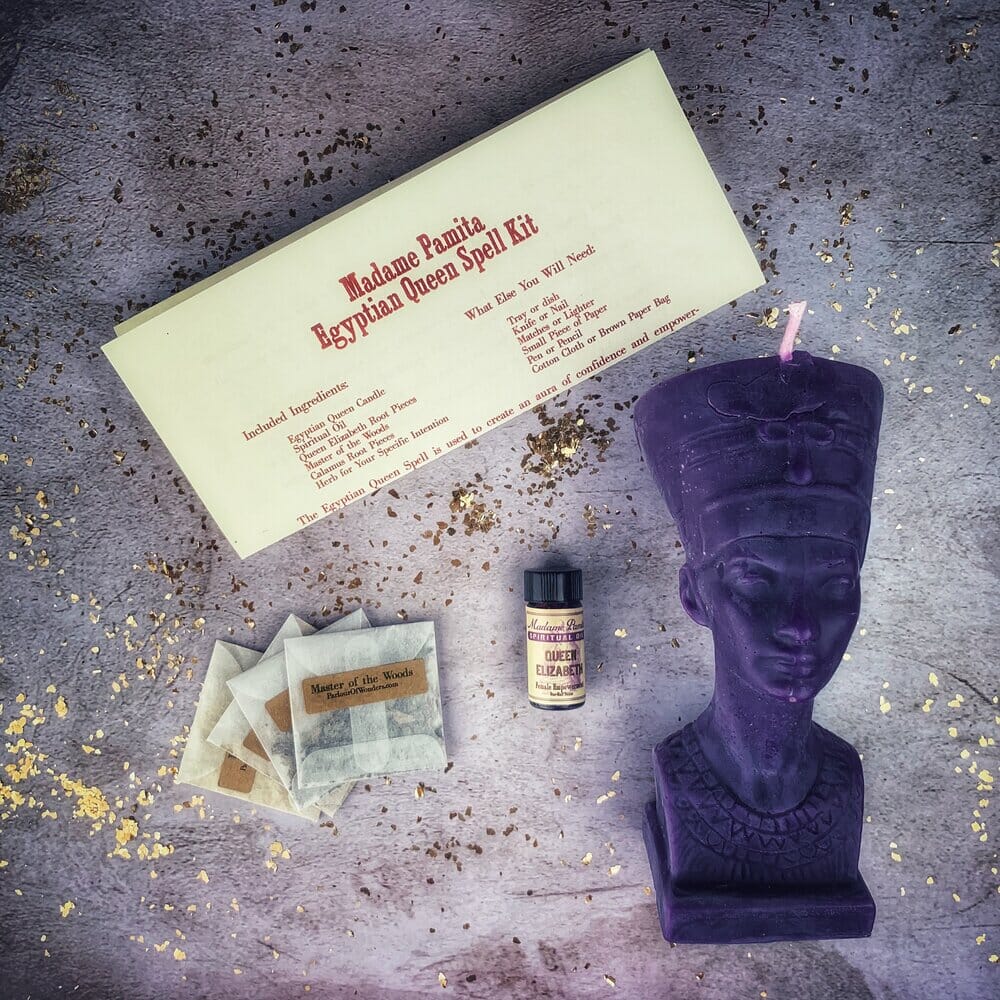 Egyptian Queen Candle Spell Kit - Power, Beauty & Magnetism Magic - Spirit Nest