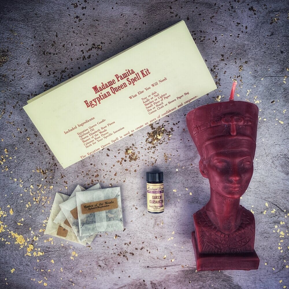 Egyptian Queen Candle Spell Kit - Power, Beauty & Magnetism Magic - Spirit Nest