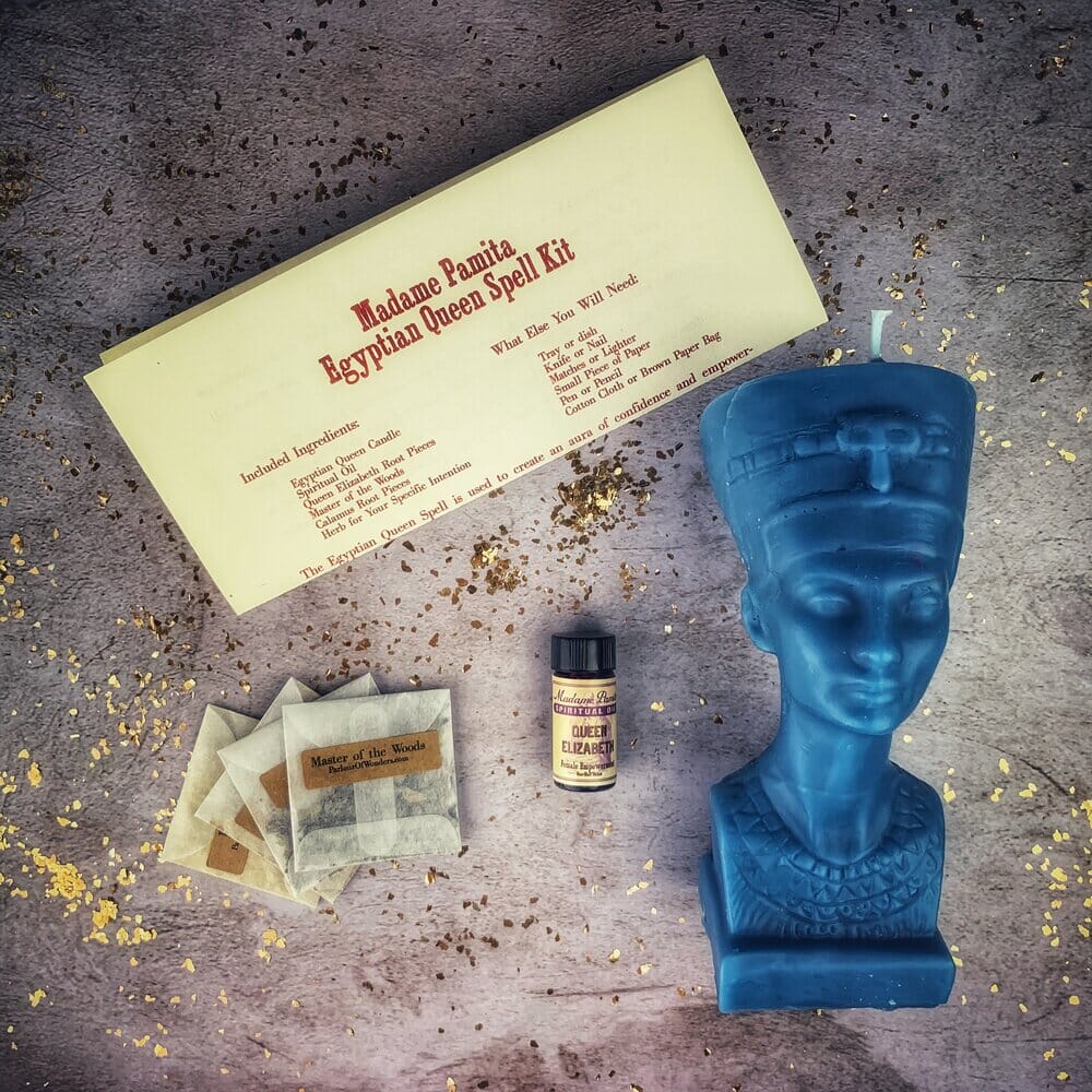 Egyptian Queen Candle Spell Kit - Power, Beauty & Magnetism Magic - Spirit Nest
