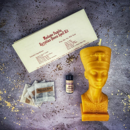 Egyptian Queen Candle Spell Kit - Power, Beauty & Magnetism Magic - Spirit Nest