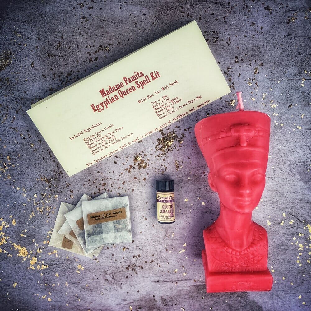 Egyptian Queen Candle Spell Kit - Power, Beauty & Magnetism Magic - Spirit Nest