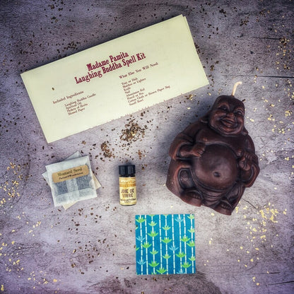 Laughing Buddha Abundance Candle Spell Kit - Wealth, Luck & Prosperity Magic - Spirit Nest