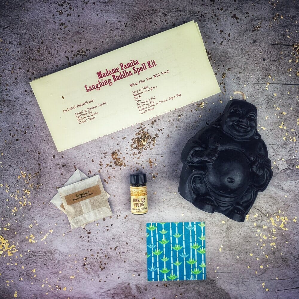 Laughing Buddha Abundance Candle Spell Kit - Wealth, Luck & Prosperity Magic - Spirit Nest