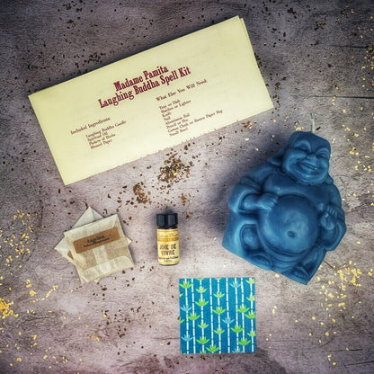 Laughing Buddha Abundance Candle Spell Kit - Wealth, Luck & Prosperity Magic - Spirit Nest