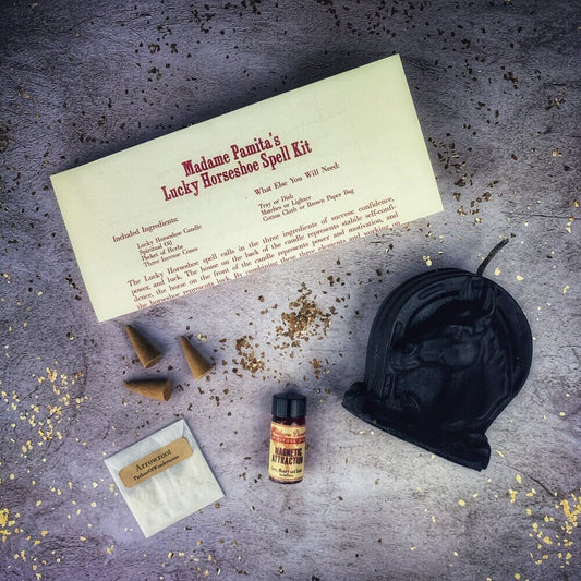 Lucky Horseshoe Candle Spell Kit - Luck & Power Magic