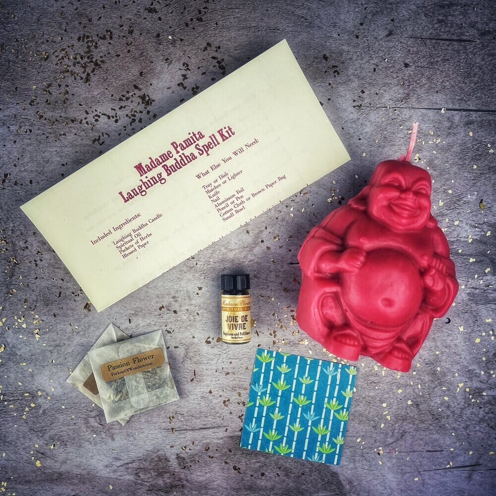 Laughing Buddha Abundance Candle Spell Kit - Wealth, Luck & Prosperity Magic - Spirit Nest