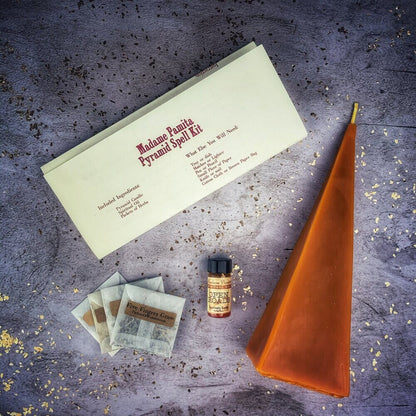 Pyramid of Power Candle Spell Kit - Long-Lasting Success & Stability - Spirit Nest