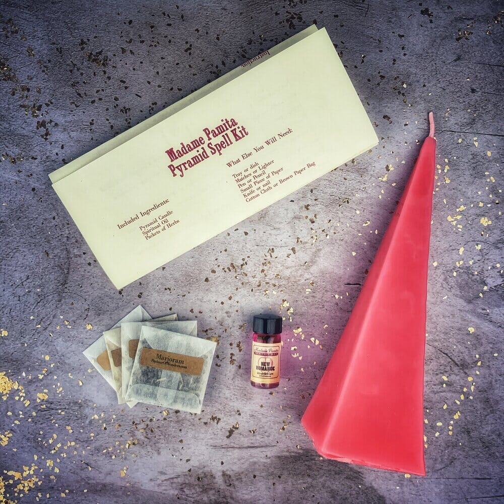 Pyramid of Power Candle Spell Kit - Long-Lasting Success & Stability - Spirit Nest