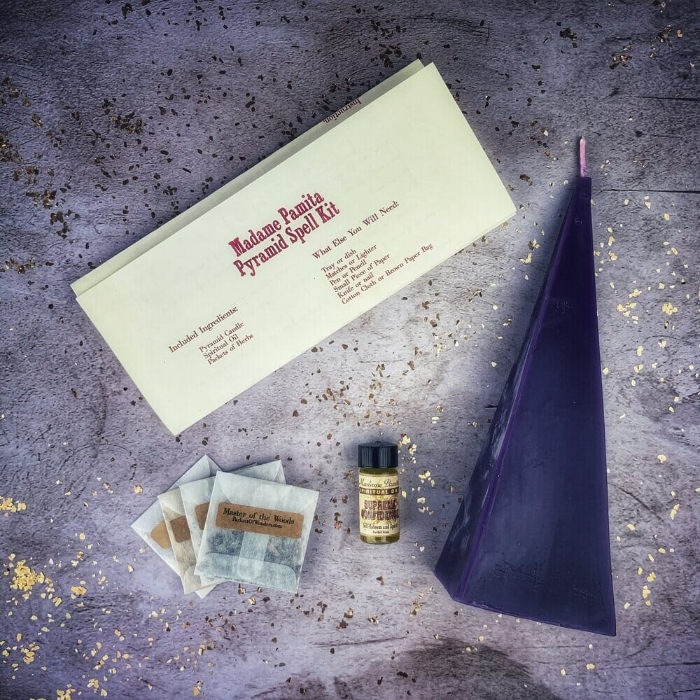 Pyramid of Power Candle Spell Kit - Long-Lasting Success & Stability - Spirit Nest