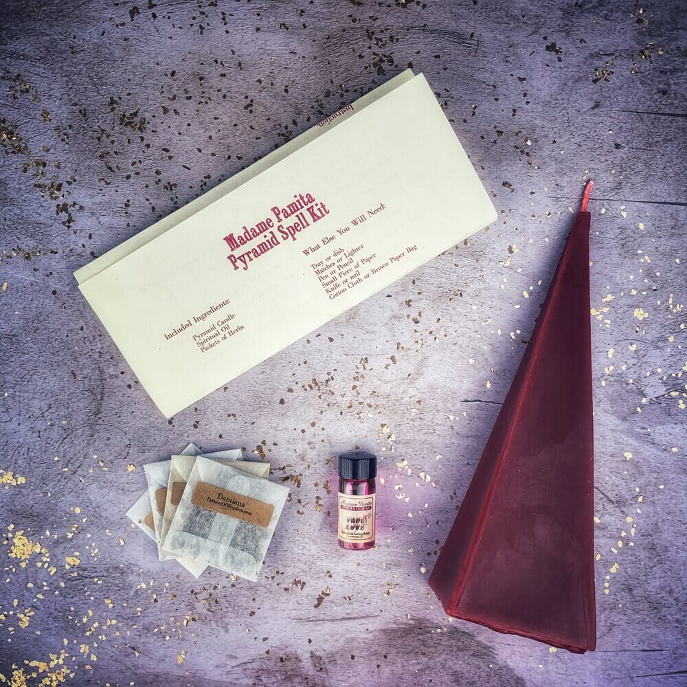Pyramid of Power Candle Spell Kit - Long-Lasting Success & Stability - Spirit Nest