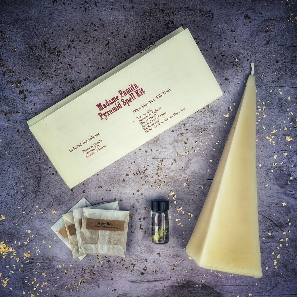 Pyramid of Power Candle Spell Kit - Long-Lasting Success & Stability - Spirit Nest