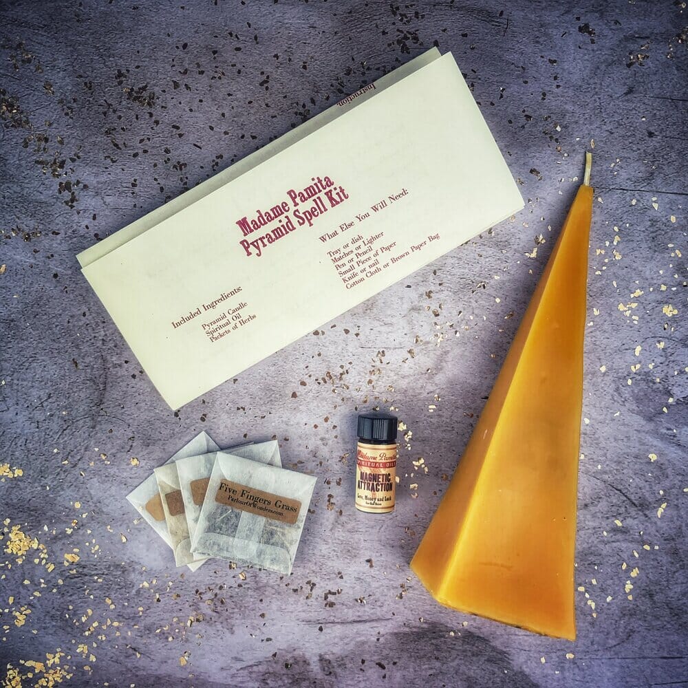 Pyramid of Power Candle Spell Kit - Long-Lasting Success & Stability - Spirit Nest