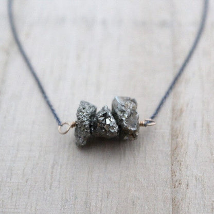 Argonaut Necklace | Pyrite Mixed Metal Minimalist Necklace
