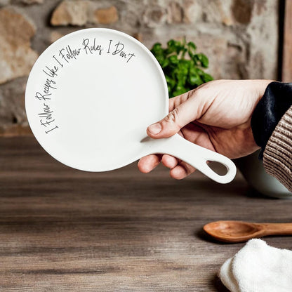 Recipes & Rules | Porcelain Spoon Rest with Wooden Spoon