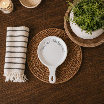 Recipes & Rules | Porcelain Spoon Rest with Wooden Spoon