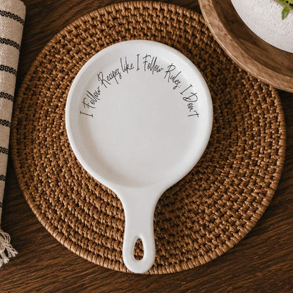 Recipes & Rules | Porcelain Spoon Rest with Wooden Spoon