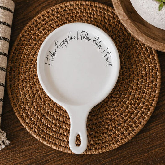 Recipes & Rules | Porcelain Spoon Rest with Wooden Spoon