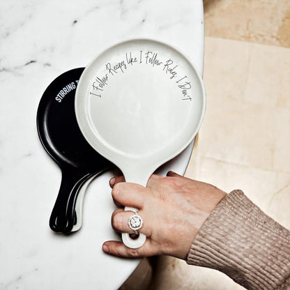 Recipes & Rules | Porcelain Spoon Rest with Wooden Spoon