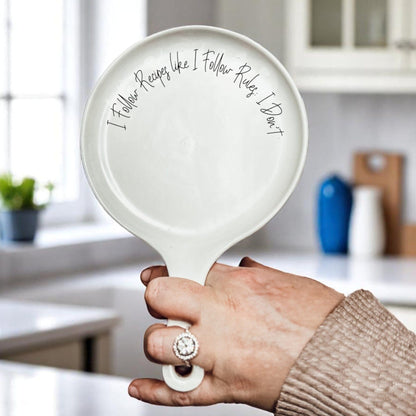 Recipes & Rules | Porcelain Spoon Rest with Wooden Spoon