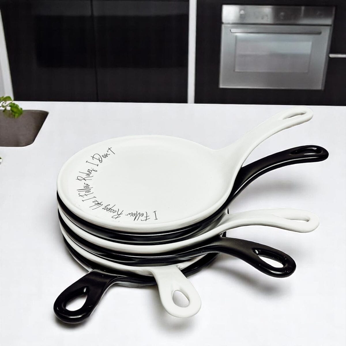 Recipes & Rules | Porcelain Spoon Rest with Wooden Spoon