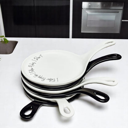 Recipes & Rules | Porcelain Spoon Rest with Wooden Spoon