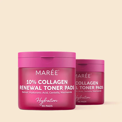 Collagen & Retinol Toner Pads - Hydrating & Smoothing Facial Pads
