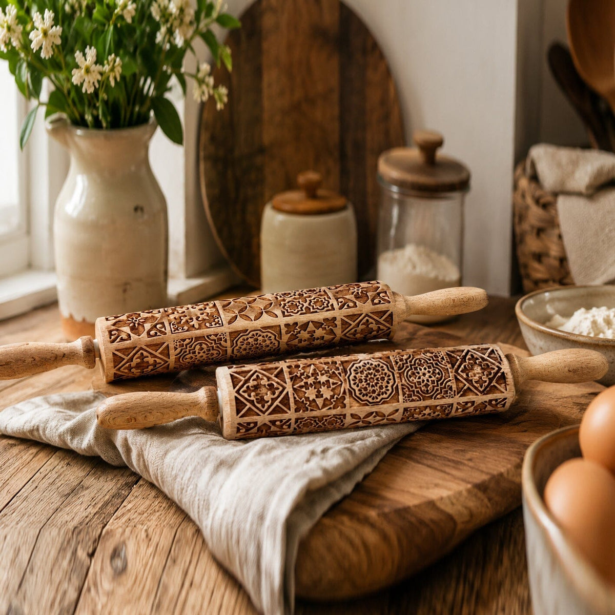 Rolling Pins - Box Style | Engraved Wooden Baking Roller