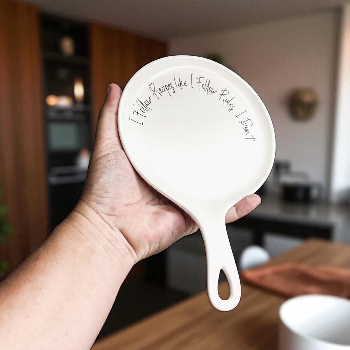 Recipes & Rules | Porcelain Spoon Rest with Wooden Spoon