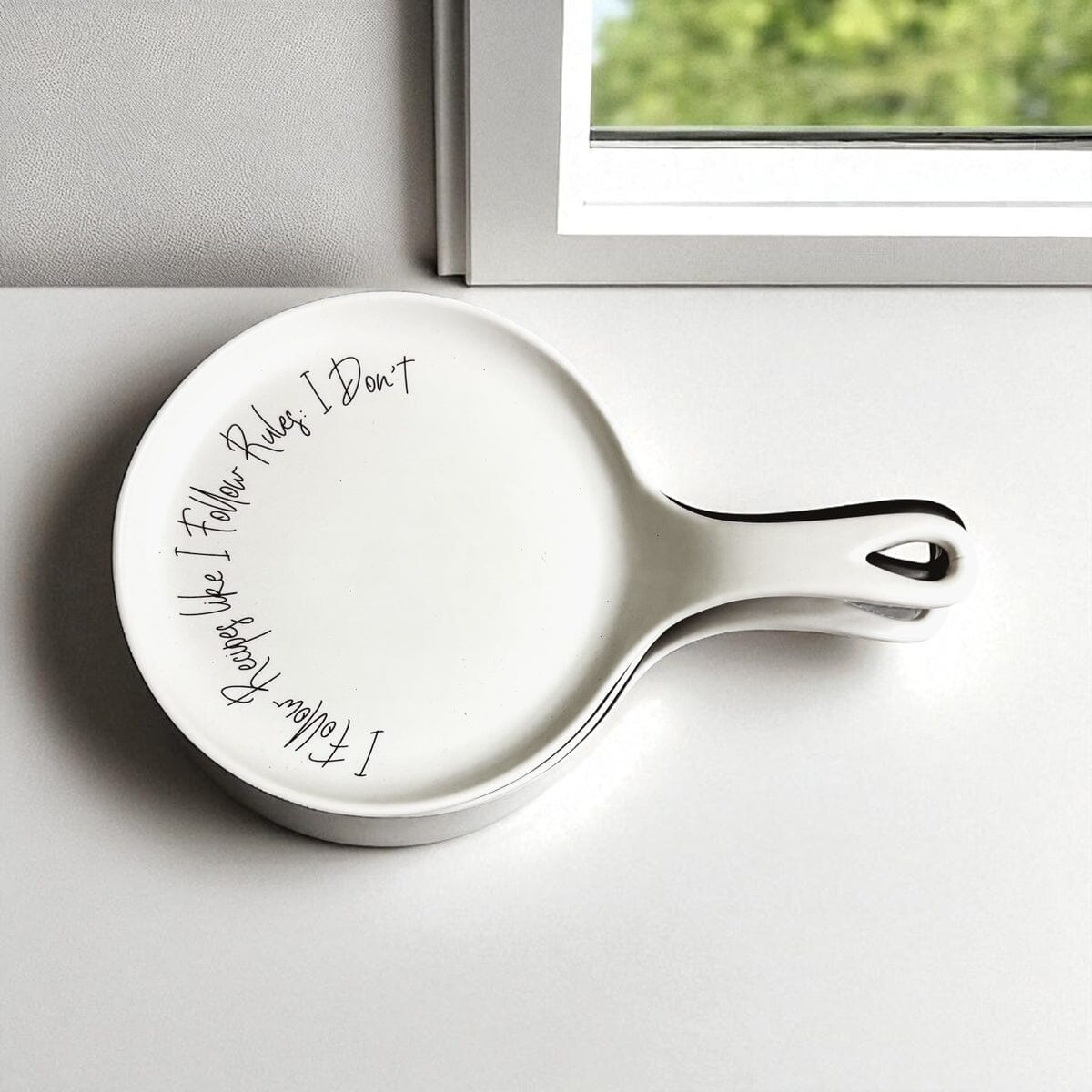 Recipes & Rules | Porcelain Spoon Rest with Wooden Spoon