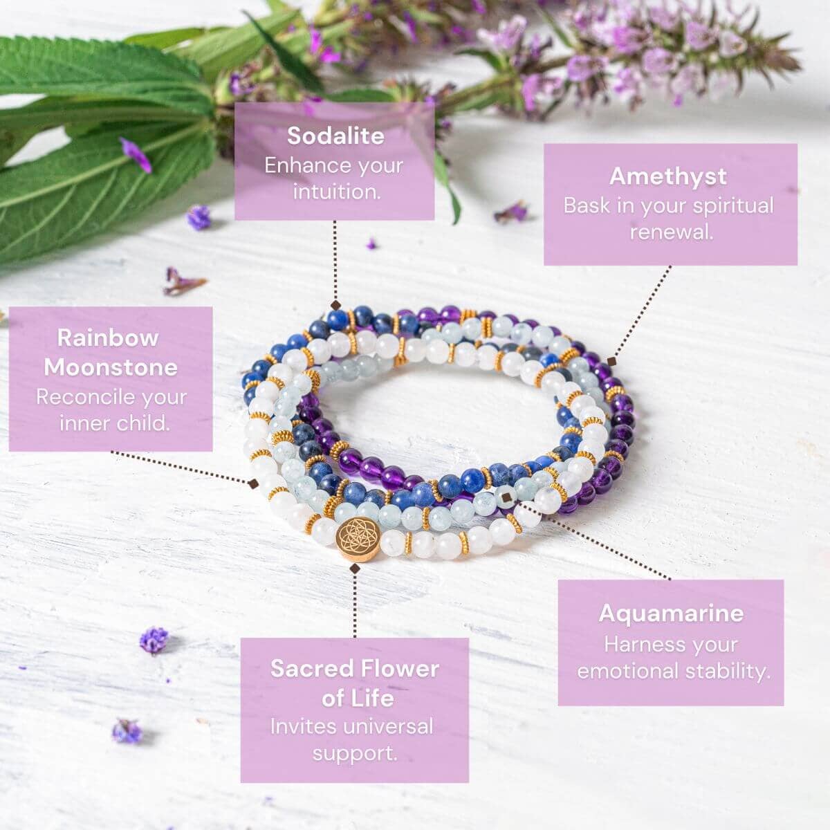 Spiritual Healing Bracelet Set – Balance & Renewal (Pack of 4) - Spirit Nest