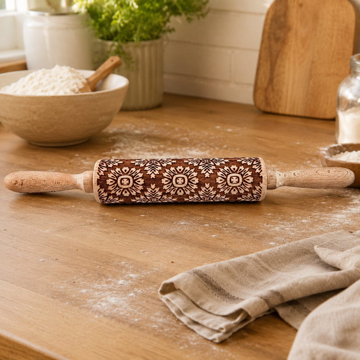 Rolling Pins - Box Style | Engraved Wooden Baking Roller