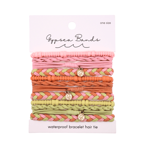 Sunkissed Hair Tie Bracelet Set - Waterproof No-Snag Elastic Stacks - Spirit Nest