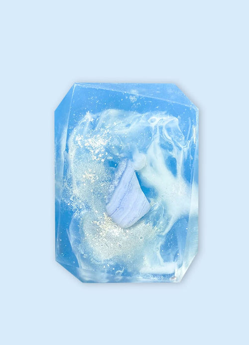 Restored Voice Throat Chakra Soap – Blue Lace Agate Ritual Bar