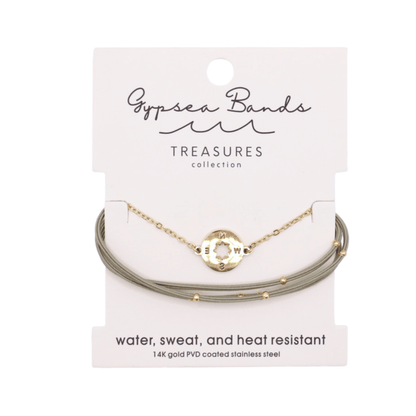 Compass Charm Bracelet Set - Everlasting 14K Gold Finish & Stacking Duo - Spirit Nest