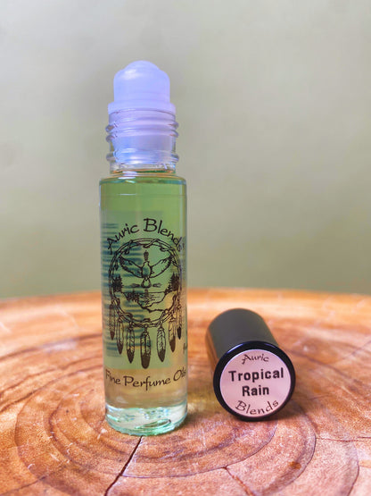Tropical Rain Roll-on Perfume Oil - Leafy Greens & Blonde Woods