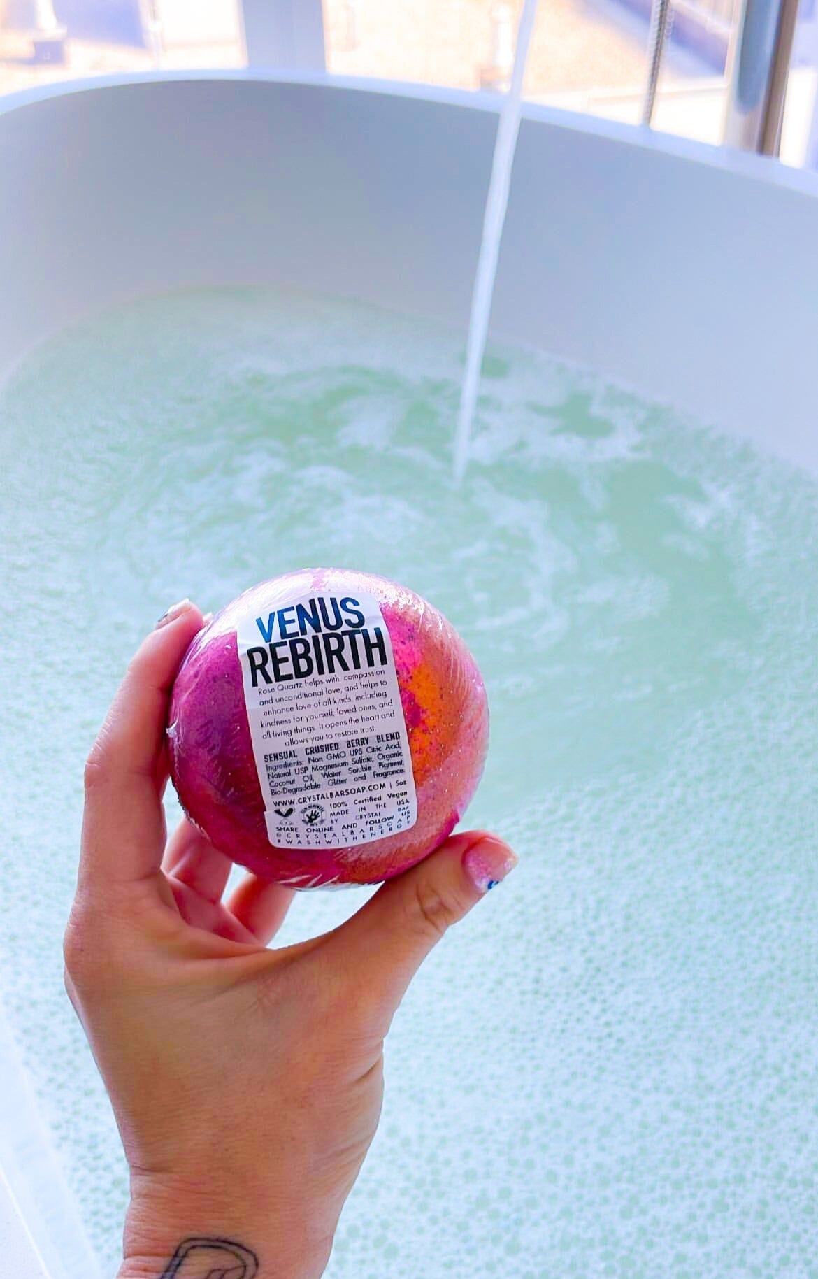 Venus Rebirth Bath Bomb - Rose Quartz Ritual Soak