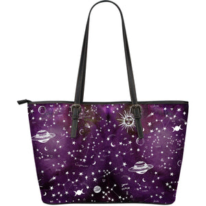 Astrology Map -  Big artificial leather bag