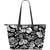 Enchanted Night Black and White - Big artificial leather bag.