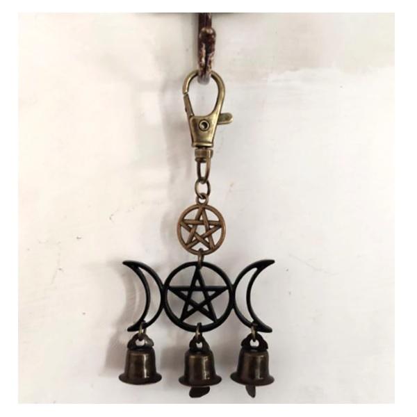 Triple Moon Pentacle Protection Bell - Spirit Nest