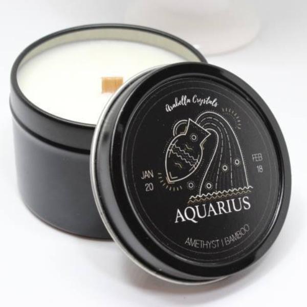 Aquarius Zodiac Candle - 4oz