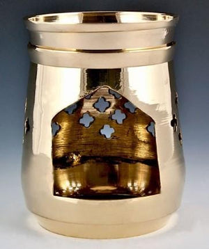 Jali Cut Brass Aroma Lamp