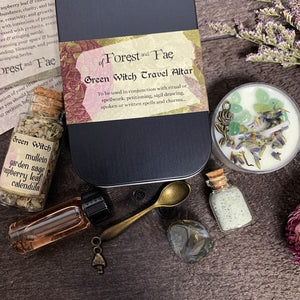 Green Witch Travel Mini Altar and Ritual Kit