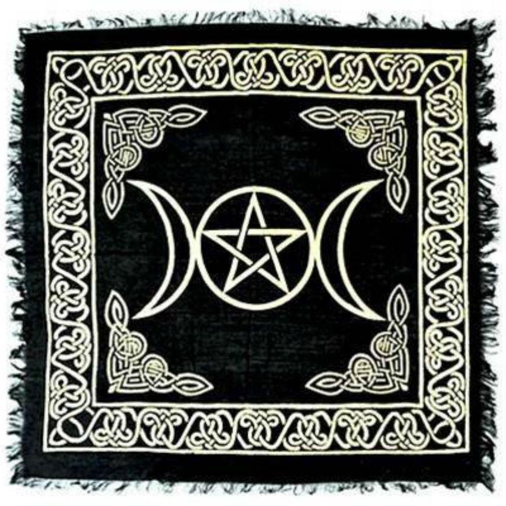 Triple moon altar cloth