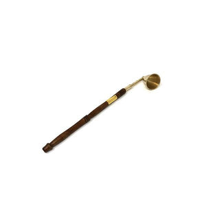 Brass Snuffer with Wooden Handle