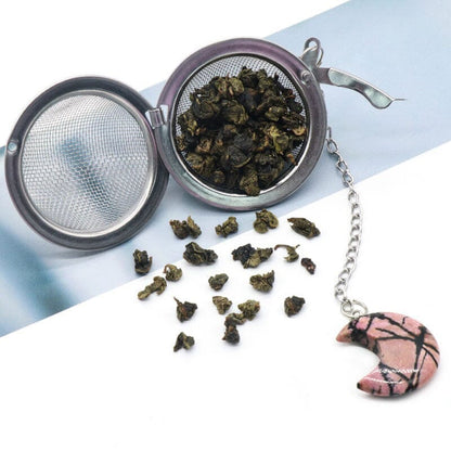 Crescent Moon Crystal Tea Strainer