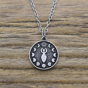 Moon Phase Goddess Necklace