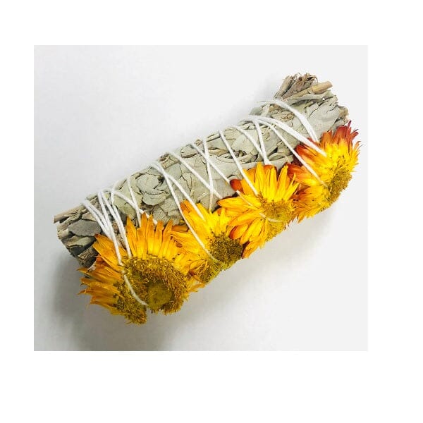 White Sage Smudge with Sunflower
