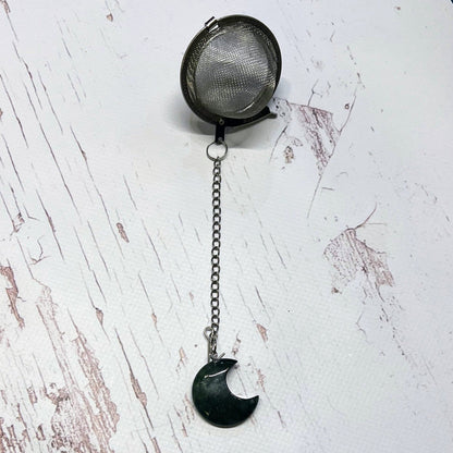 Crescent Moon Crystal Tea Strainer