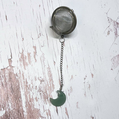 Crescent Moon Crystal Tea Strainer