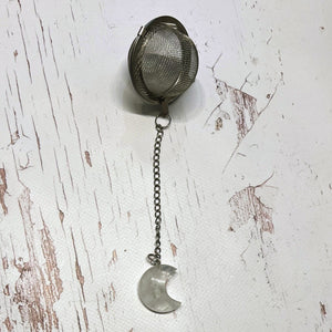 Crescent Moon Crystal Tea Strainer